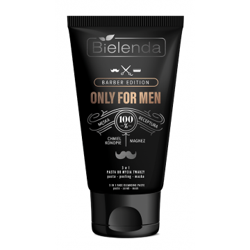 BIELENDA ONLY FOR MEN BARBER EDITION 3-IN-1 FACE CLEANSING PASTE