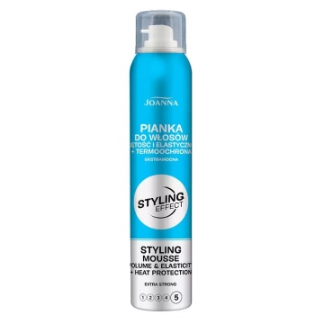 JOANNA STYLING EFFECT STYLING MOUSSE VOLUME & ELASTICITY + HEAT PROTECTION EXTRA STRONG