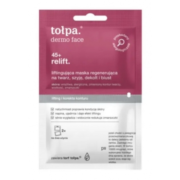 TOŁPA DERMO FACE RELIFT 45+ LIFTING FACE MASK REGENERATING
