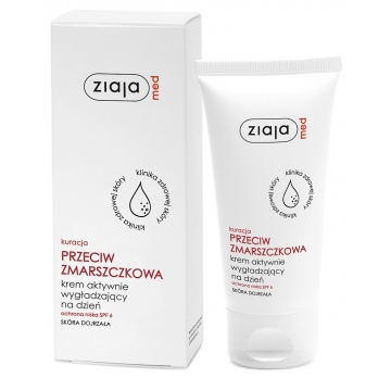 ZIAJA MED ANTI-WRINKLE TREATMENT ACTIVELY SMOOTHING DAY CREAM SPF6