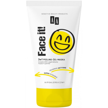 AA FACE IT! FACE SCRUB - CLEANSING GEL - MASK 3IN1