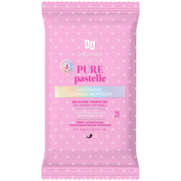 AA PURE PASTELLE GENTLE INTIMATE HYGIENE WIPES FOR GIRLS