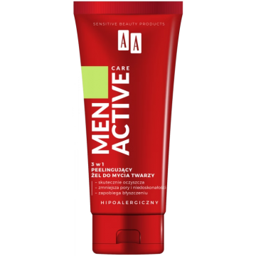 AA MEN ACTIVE CARE EXFOLIATING FACE WASH GEL 3-IN-1