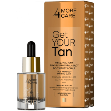 MORE 4 CARE Get YOUR Tan FACE AND BODY TANNING ELIXIR